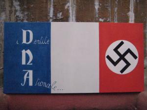 Drapeau de Sarkozie huile s/toile