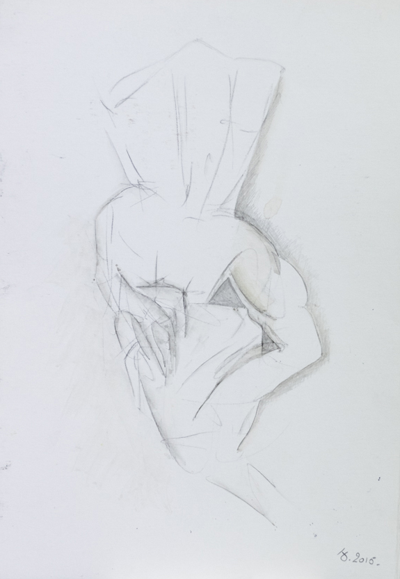 crayon aquarellé. 21,5x31,5 cm. 2015.