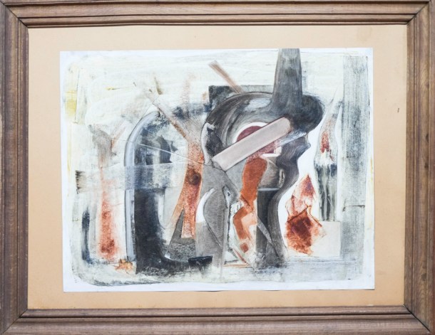 huile s/papier enduit 50x65 cm. non daté.