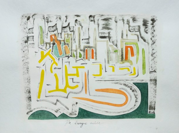 huile s/papier enduit 500g.   60×100 cm. 2015.