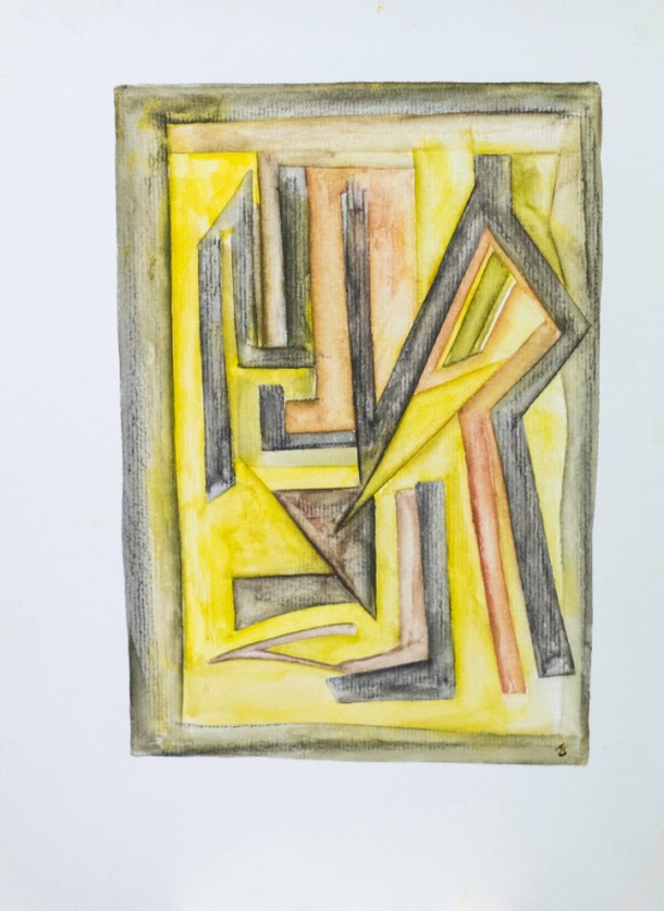 aquarelle s/Ingres 24x32 cm. Dialogue.