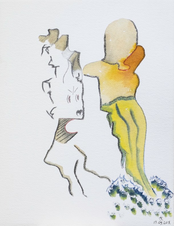 Aquarelle 26x33 cm. 18/09/2015.