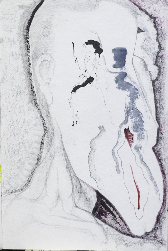 Aquarelle et encre. 20x30 cm. signé au dos.