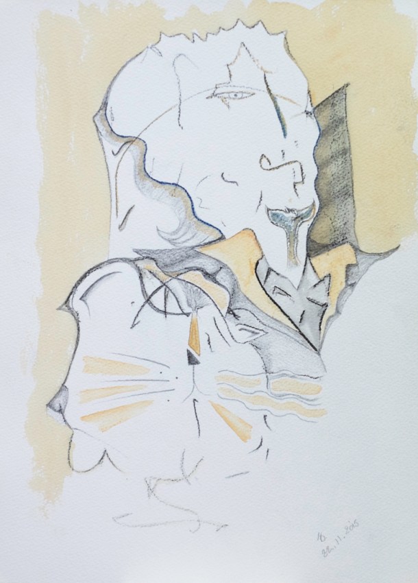 encre, café, graphite. s/arches 300g. 29x38,5 cm. 2015. 