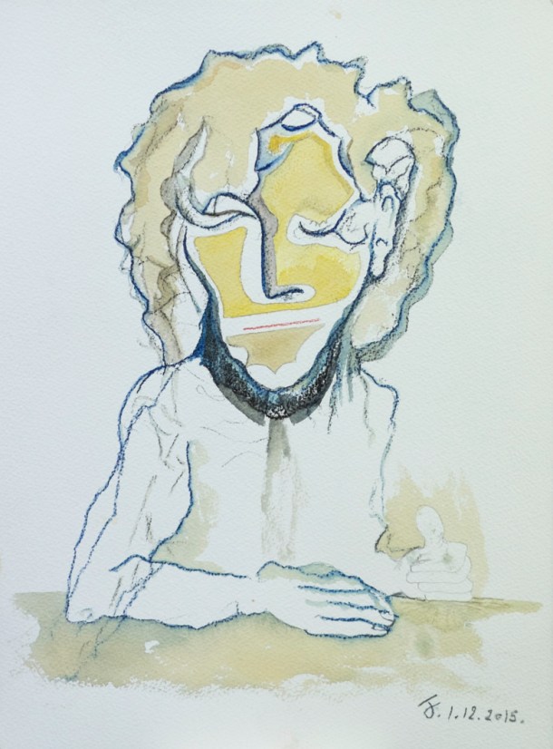 aquarelle encre et café s/arches 300g. 28,5x38,5 cm. 1/12/2015.