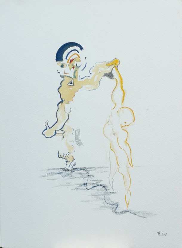 aquarelle et encre s/arches 300g. 29x 38,5 cm. 2015.