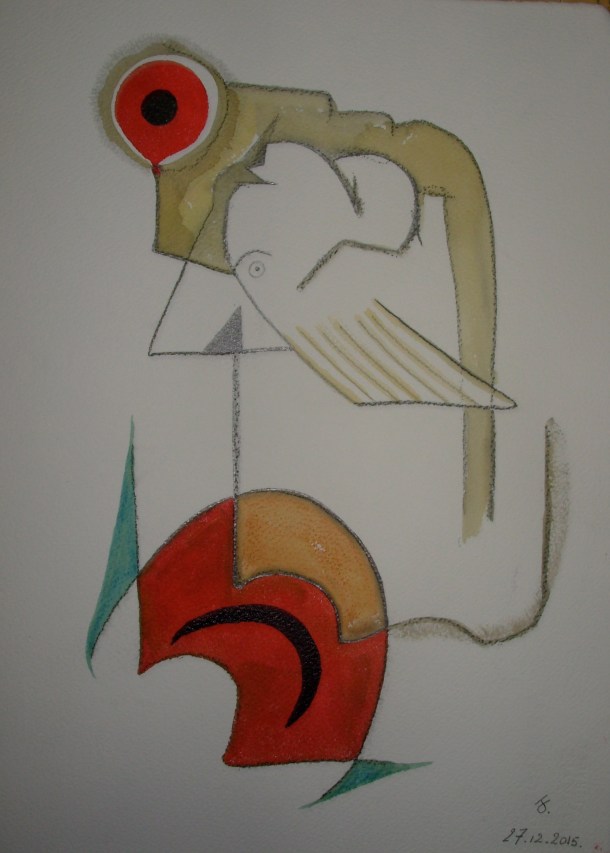 aquarelle et encre s/grain torchon 300g. 28,5x38 cm.                 27/12/2015.