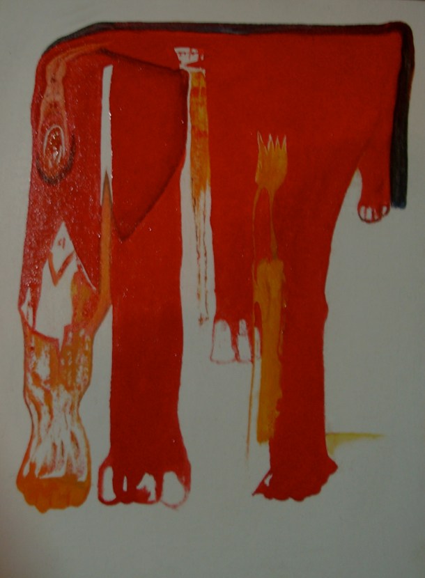 huile s/bois marouflé de toile. 30x40 cm. 07/03/2016.