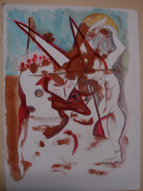 Aquarelle et encres s/arches 300 g. 28?5x38,5 cm. 21.03.2016.