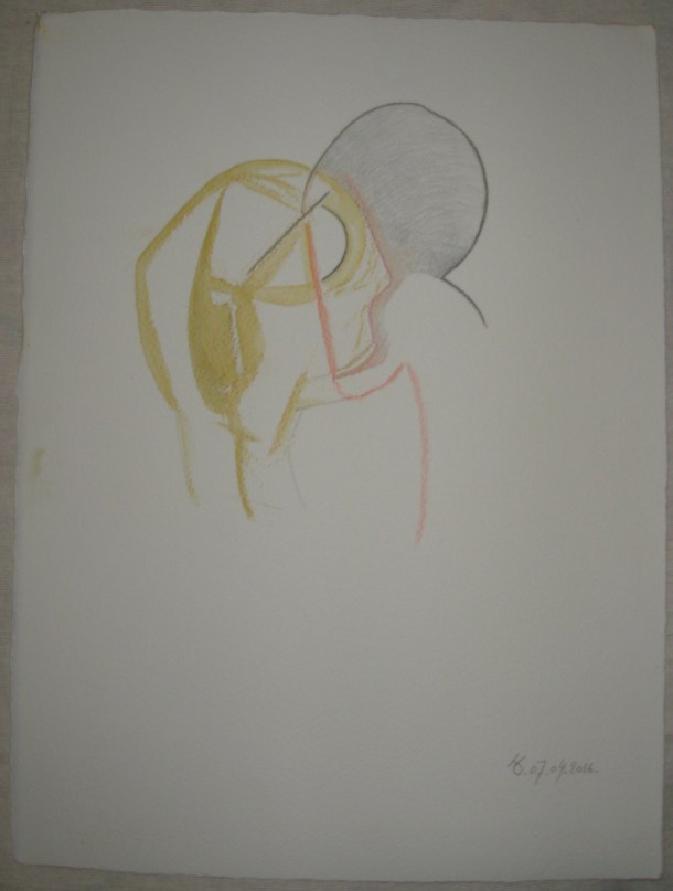 aquarelle encre et crayon s/arches 300 g. 28,5 x 38,5 cm. 07.04. 2016.