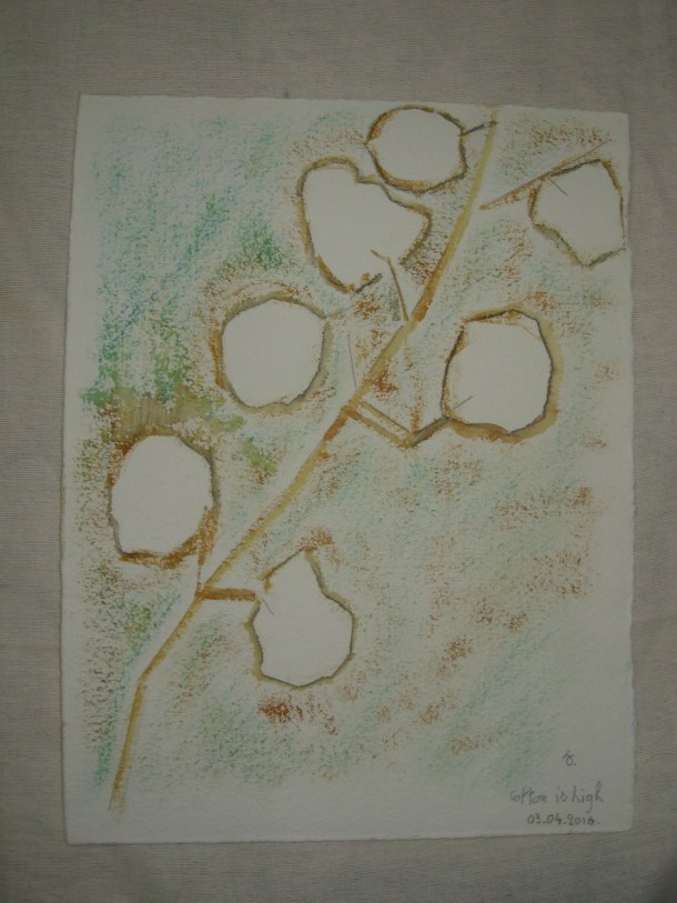 Encre et aquarelle s/de Geert 500 g. 24,5 x 32,5 cm. 03.04.2016.