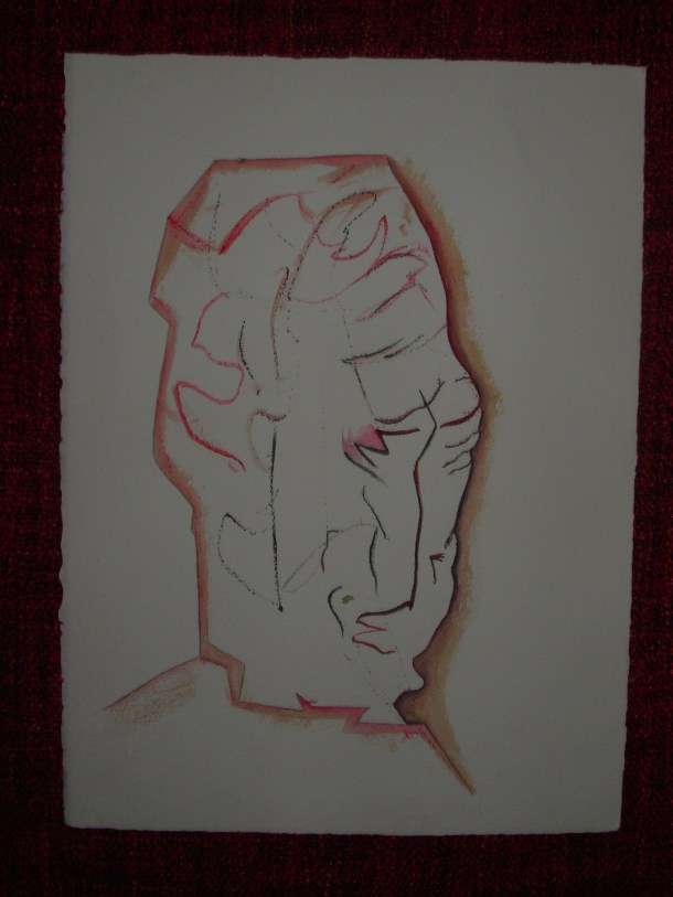 Pierre noire, aquarelle et encre s/arches 300 g. 28,5 X 38,5 cm. 20. 04. 2016.