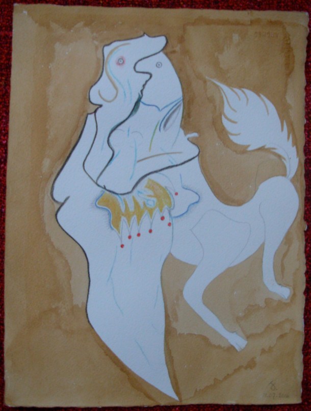 aquarelle et café s/arches 300g. 28,5 x 38,5 cm. 11. 07. 2016.