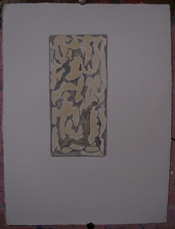 crayon et café s/arches 300 g; 28,5 x 38,5 cm. 27. 09. 2016.