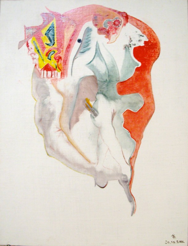 huile s/bois marouflé de toile enduite 44 x 57,5 cm. 20. 10. 2016.