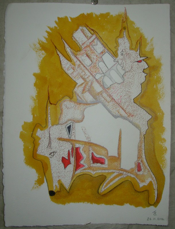 craie grasse et encres s/arches 300g. 28,5 x 38,5 cm. 26. 11. 2016.