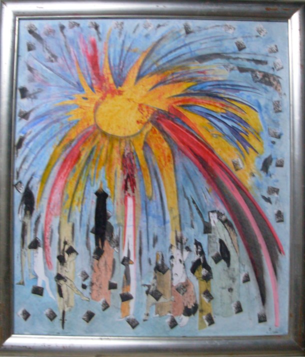 huile s/papier marouflé s/bois. 62,5 x 72,5 cm. 01. 12. 2016.