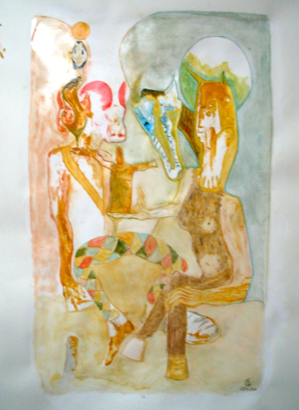 huile s/papier enduit. 70 x 100 cm. 29. 12. 2016.