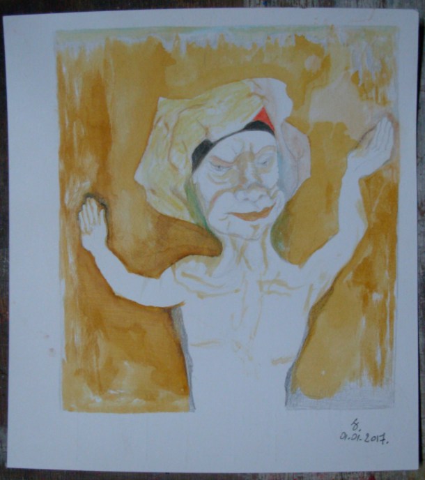 aquarelle s/Fabriano 300g. 18 x 20 cm. 01. 01. 2017.